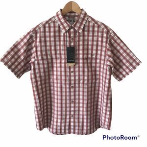 Solaris Shirt Mens Medium Plaid Vented Fishing Moisture Wicking UPF 50 NEW